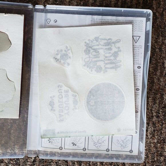 Stampin' Up! 'A WHOLE LOT OF LOVELY' Cling Stamp Set (Used) - Picture 4 of 7